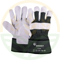 Split Leather Work Gloves Size XL EN 388 Rubberized Cuff