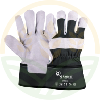 Split Leather Work Gloves Size XL EN 388 Rubberized Cuff