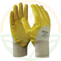 Guanto Gebol Yellow Nitril Rivestimento ¾ Cotone Oleorepellente EN 388