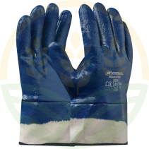 Guanto Gebol Blue Nitril Cotone Rivestimento Integrale Olio EN 388