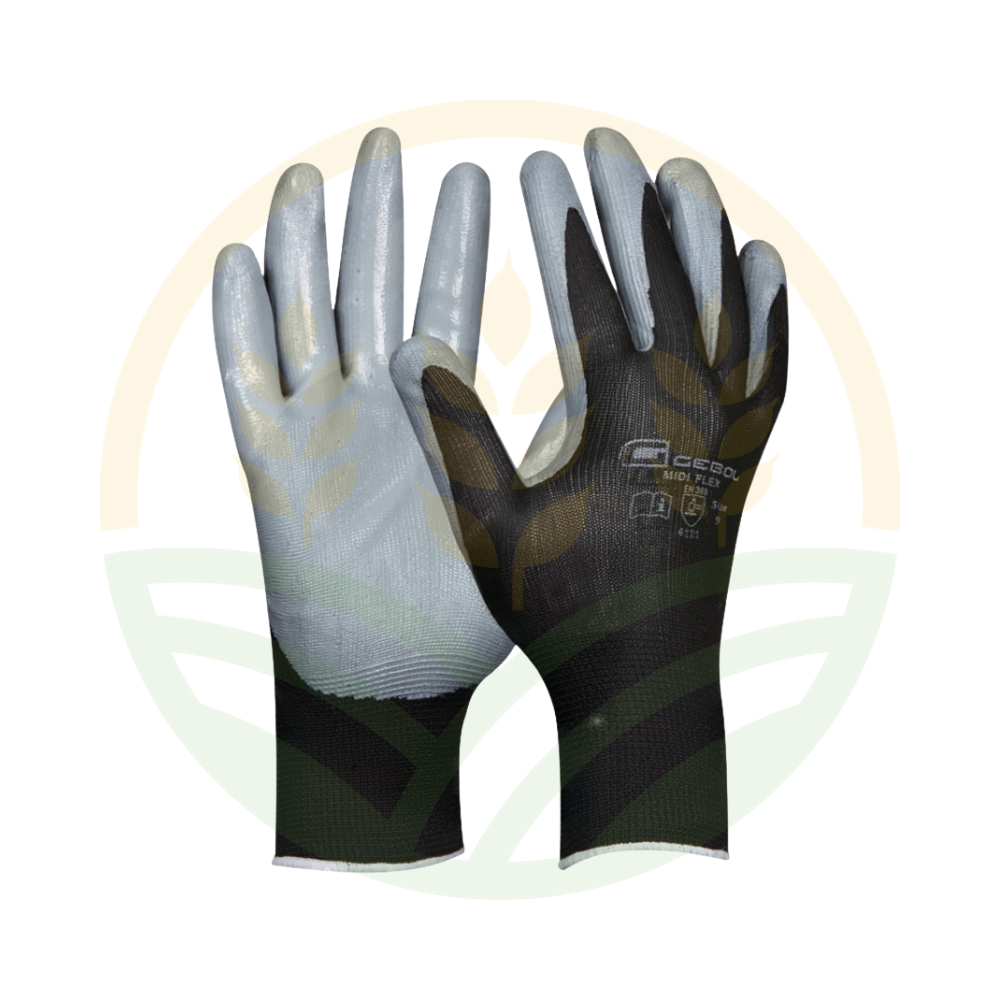 Gebol Midi Flex Nitrile Glove Optimal Dexterity Precision Work EN 388