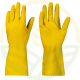 Yellow Latex Household Gloves 12 Pairs Multi-size 66 g