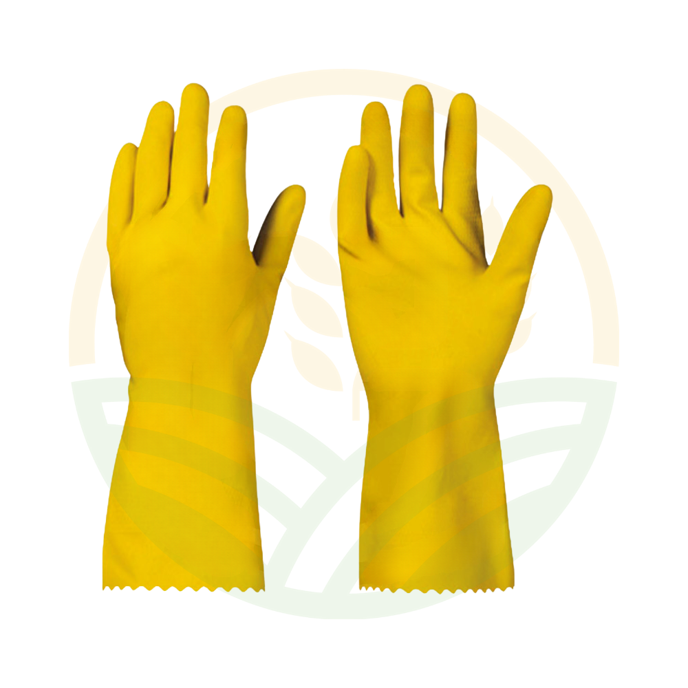 Guanti Lattice Giallo Uso Domestico 12 Paia Multi-taglia 66 g