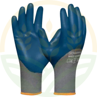 Guante Gebol Wet Guard Azul Nitrilo ¾ Agarre Húmedo Talla M EN 388