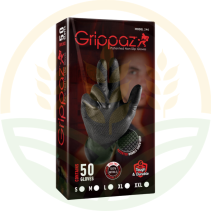 Guantes Desechables Grippaz Nitrilo Negro 50 uds Escama Táctil EN 374