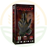 Grippaz Disposable Nitrile Gloves Black 50 pcs Fish Scale Touchscreen EN 374