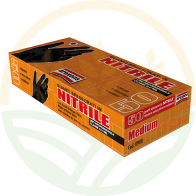 Guantes AREXONS Nitrilo Grueso Negro Sin Polvo Reutilizables