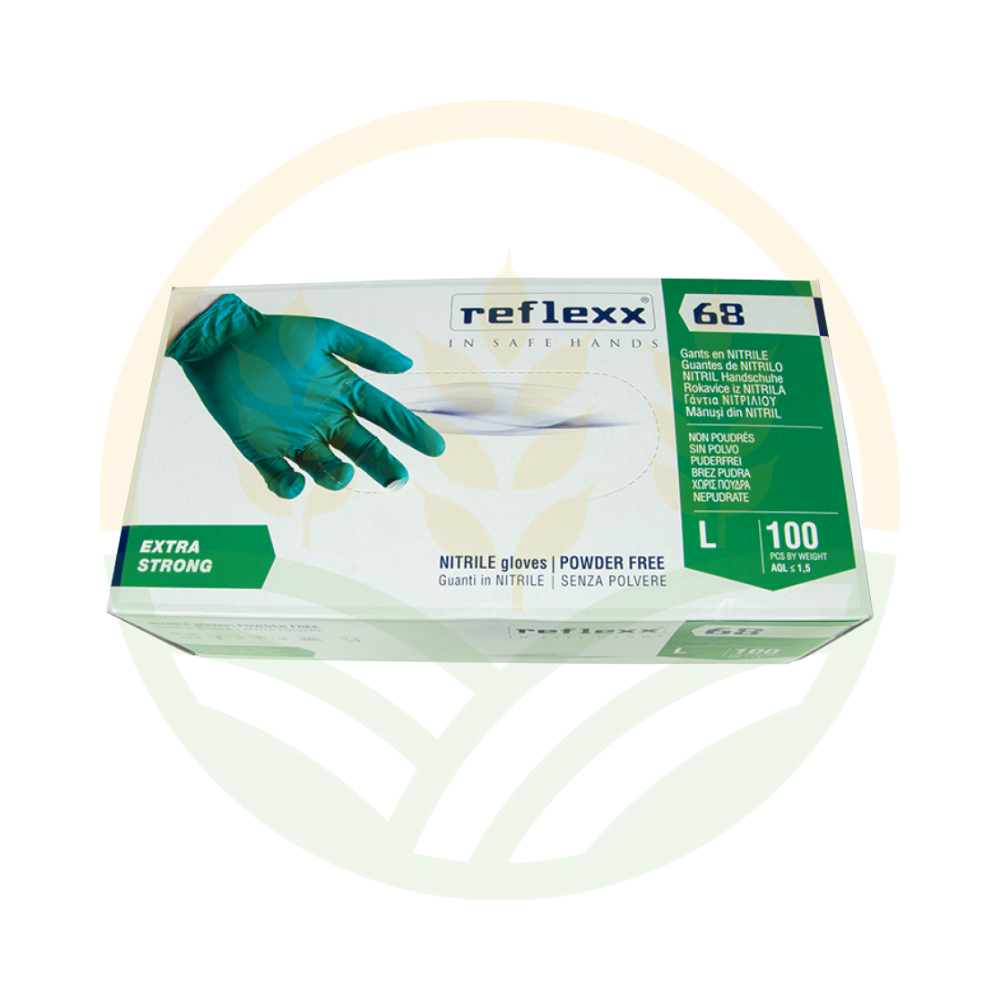 Guanti Nitrile Spessorati 8.0 MIL Con Polvere Vegetale EN 388/455