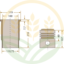 Kit de Camisa y Pistón Ø 100 mm – Ref. 3218668R94
