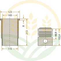 Gruppo Canna Pistone GRANIT Ø105mm Case CS | Agrokron