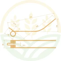 Diente Andador GRANIT 525525133 | Acero Templado 550 mm