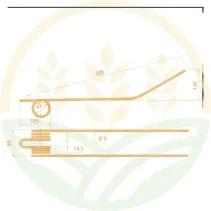 Diente Henificador GRANIT 525525134 | Acero Templado 595 mm