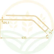 Swather Tine for Claas WS 280-320 | GRANIT 5259021111