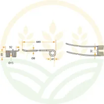 Dente Ranghinatore Pöttinger | Acciaio Armonico | 525238060151