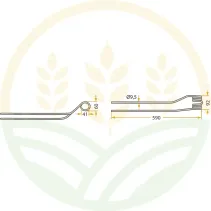 Krone Rake Tine Right External | 9.5mm Steel | 525153661.0