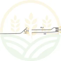 Krone Rake Tine External | 9.5mm Steel | GRANIT 525155433.0