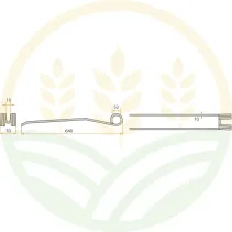 Diente Hilerador | 640mm Acero Templado | 525268405.0