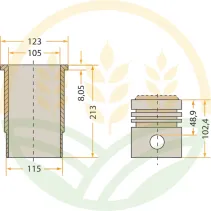 GRANIT Cylinder Liner Kit Ø105mm Case IH 955 | Agrokron