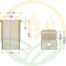 Kit Camisa y Pistón Completo GRANIT Ø108mm CS | Agrokron