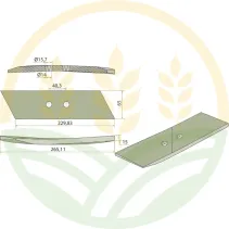 GRANIT Left Reversible Plough Share Point 15mm | Agrokron