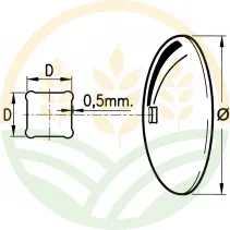 Smooth Disc Harrow Blade 610 mm Square 33 mm | OFAS