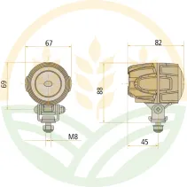 Luce di sicurezza LED punto rosso 15W Modulo 50 | HELLA