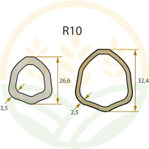 Albero Cardanico ROTARO Cat. 1 | 710mm | 1 3/8" | 22x54