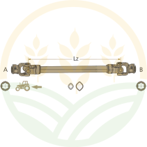 ROTARO Driveline Shaft Cat. 1 | 1010mm | 1 3/8" | 22x54