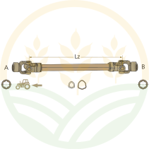 ROTARO Driveline Shaft Cat. 7 | 1210mm | 1 3/4" - 1 3/8" | 35x94