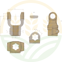 Horquilla de Acoplamiento ROTARO R80 | 1 3/4" 6 dientes | 36x92 mm