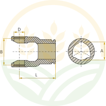 ROTARO R10Ti Driveline Yoke | Ø 34 mm | 22x54 mm