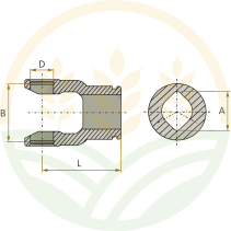 ROTARO R10Li Driveline Yoke | Ø 40 mm | 22x54 mm