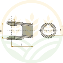ROTARO R30Ti Driveline Yoke | Ø 47 mm | 27x74.6 mm