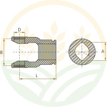 ROTARO R30Lo Driveline Yoke | Ø 52.5 mm | 27x74.6 mm