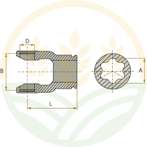 ROTARO R90Si Driveline Yoke | Ø 68 mm | 42x104 mm